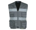 chaleco trabajo reflectante gris workteam s3107
