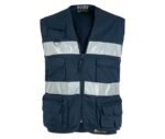 chaleco trabajo reflectante marino workteam s3107