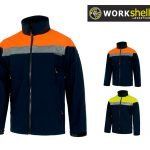 chaqueta de trabajo alta visibilidad con cinta reflectante impermeable