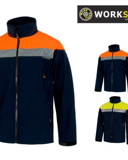 chaqueta de trabajo alta visibilidad con cinta reflectante impermeable