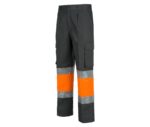 pantalon alta visibilidad gris naranja workteam c4018