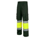 pantalon alta visibilidad verde amarillo workteam c4018