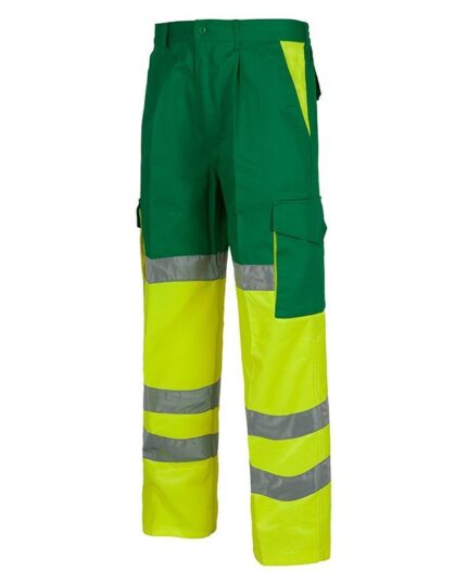 Pantalón trabajo multibolsillos alta visibilidad