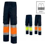 Pantalón de alta visibilidad con cintas reflectantes