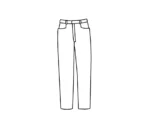 Pantalón de diseño recto Isacco, cómodo y profesional, ideal para uniformes de trabajo en hostelería y comercio