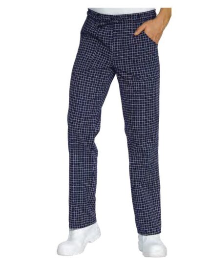 Pantalón cocina cuadros azules