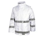 parka trabajo impermeable reflectantes blanca workteam s1008