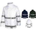 parka de trabajo impermeable con cintas reflectantes