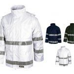 parka de trabajo impermeable con cintas reflectantes