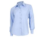 blusa entallada mujer azul workteam b8090
