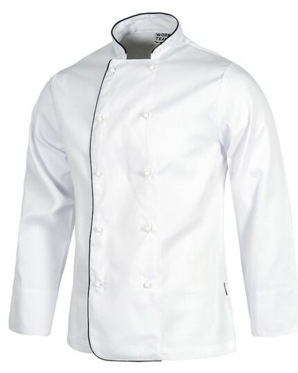 casaca cocina botones blanca workteam b9206