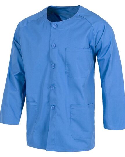 casaca sanitaria azul manga larga workteam b9410