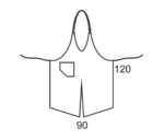 delantal frances camarero dimensiones workteam m402