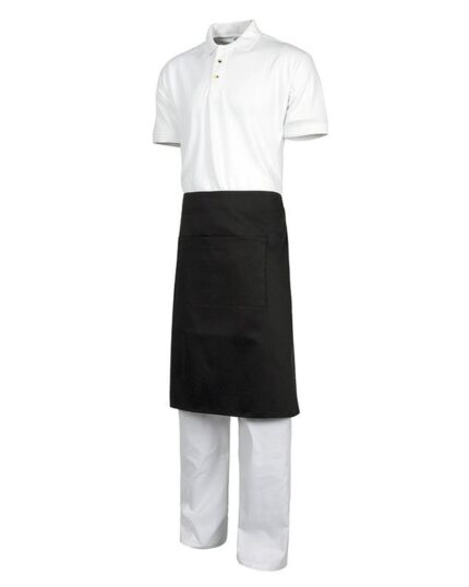 delantal frances largo negro workteam m202