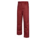 pantalon cocina elastico granate workteam b1427