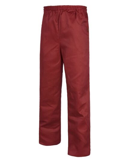 pantalon cocina elastico granate workteam b1427