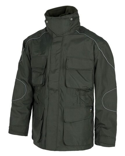 Parka con forro polar interior desmontable, impermeable, capucha y vivos reflectantes S1130