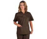 casaca sanitaria unisex cacao manga corta 045717