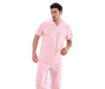 casaca sanitaria unisex rosa manga corta 045723