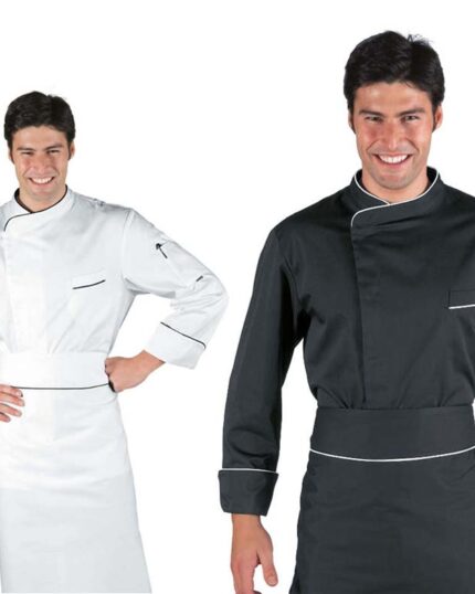 Chaqueta cocinero negra elegante