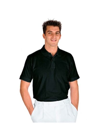 Polo Unisex Blanco o Negro Algodón Piqué 125001