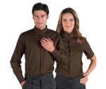 camisa mao unisex camarero dublino chocolate