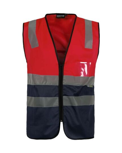 Chaleco con reflectantes rojo alta visibilidad WorkTeam C3617