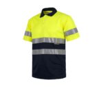 polo alta visibilidad amarillo azul marino