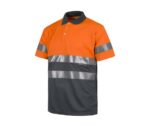 polo reflectante naranja gris