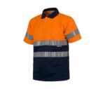 polo reflectante naranja azul marino