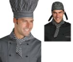 pañuelo cocina Chicote a rayas negro y blanco original