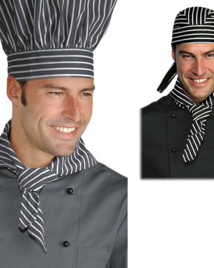 pañuelo cocina Chicote a rayas negro y blanco original
