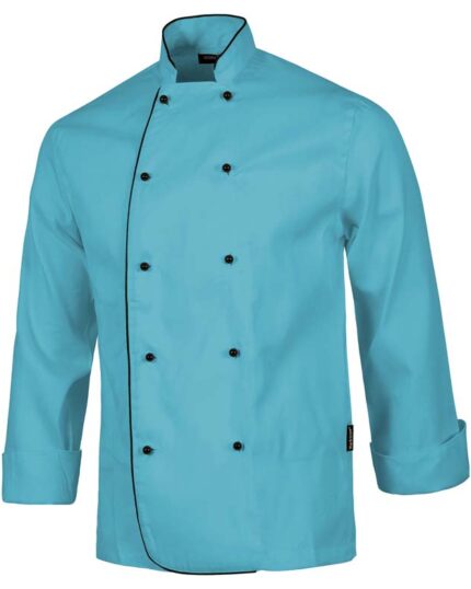 chaqueta cocinero turquesa B9205