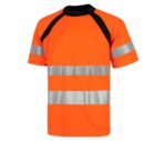 camiseta naranja manga corta reflectante alta visibilidad
