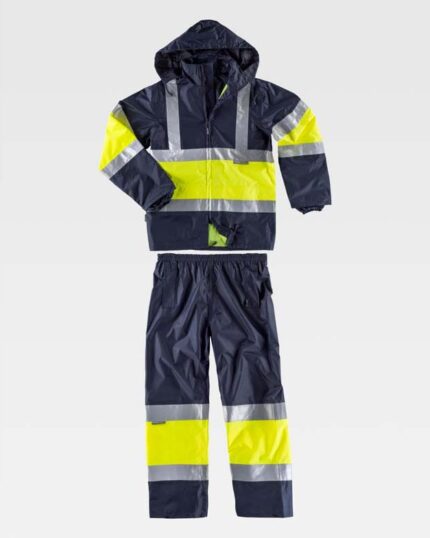 conjunto de traje para el agua alta visibilidad protección lluvia para trabajar