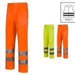pantalón alta visibilidad amarillo o naranja cintas reflectantes