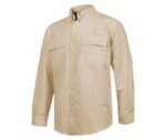 camisa laboral con rejilla traspirable beig