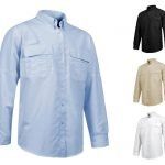 Camisa de trabajo manga larga hombre safari