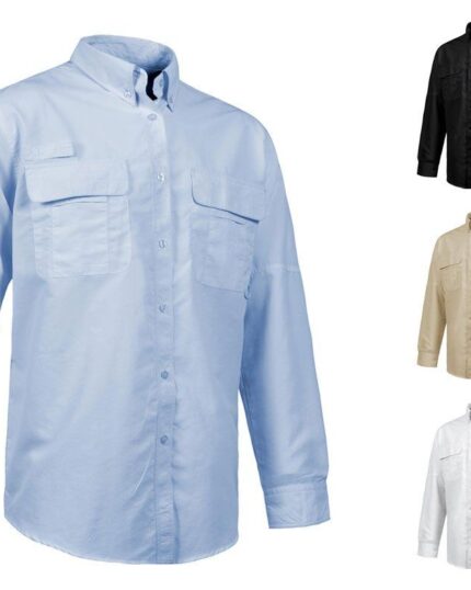 Camisa de trabajo manga larga hombre safari