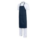 Delantal con peto color azul marino