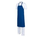 Delantal con peto color azul