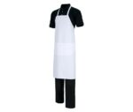 Delantal con peto color blanco