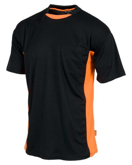Camiseta Combinada AV Manga Corta 100 Poliester Bolsillo WF1616