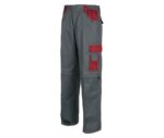 pantalon multibolsillos reflectante gris granate