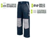 pantalón laboral tejido antimanchas azul gris