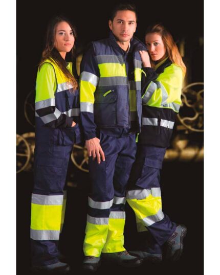 pantalon laboral alta visibilidad multibolsillos