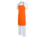 Delantal con peto color naranja