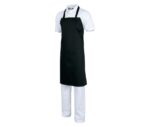 Delantal con peto color negro