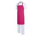 Delantal con peto color rosa fucsia