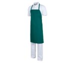 Delantal con peto color verde oscuro